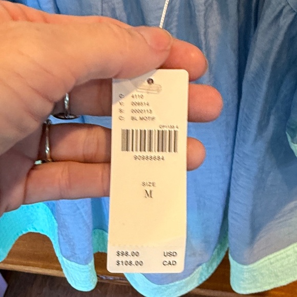 Stylish Blue and Green Women's Top - Picture 4 of 7